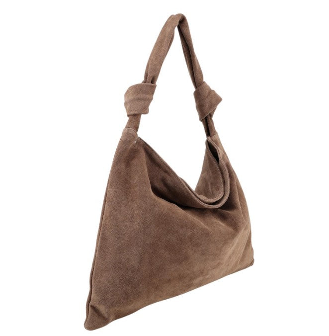 Damen Wildleder Schultertasche XXL – Hobo Bag Echtleder