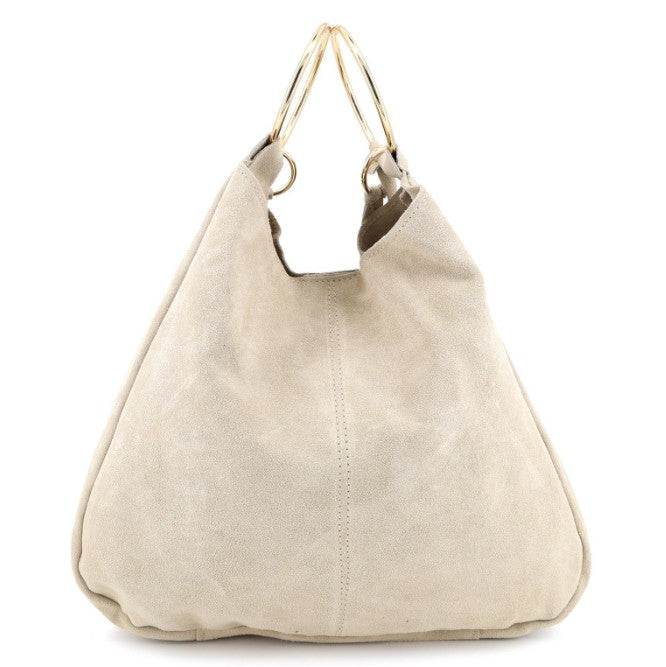 Damen Wildledertasche mit Portemonnaie – Schultertasche Echtleder