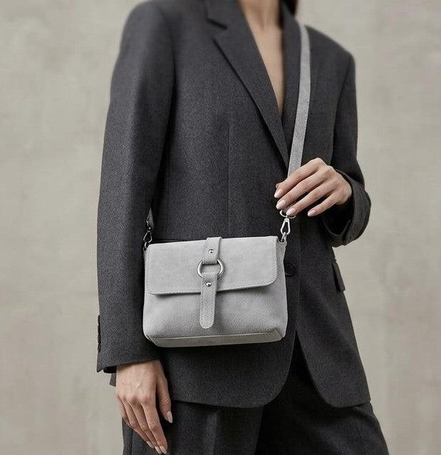 Damen Wildleder Umhängetasche – Kleine Crossbody Tasche Echtleder