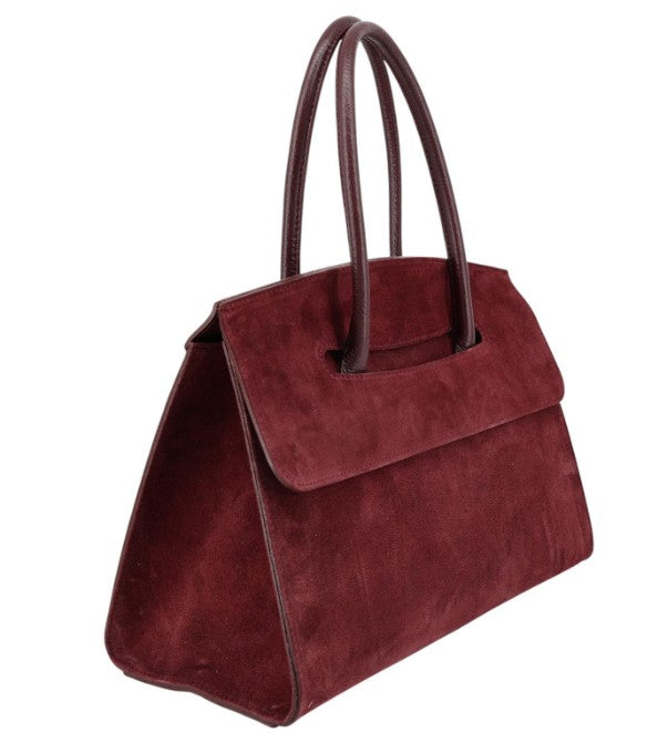 Damen Wildleder Handtasche – Schultertasche Shopper XL