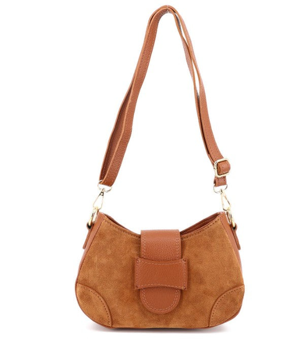 Damen Wildleder Schultertasche – Echtleder Crossbody Bag