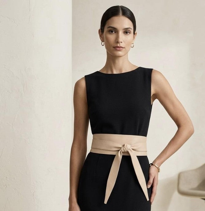 Damen Leder Bindegürtel – Gürtel aus 100% Leder