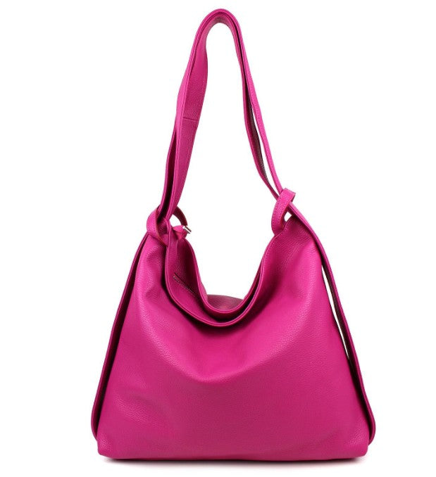 3in1 Leder Tasche Damen Rucksack Schultertasche Crossbody Echtleder