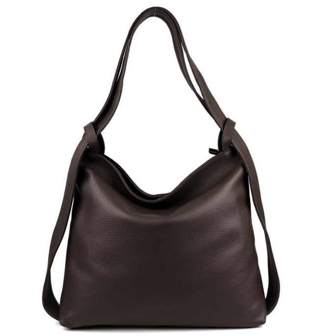 3in1 Leder Tasche Damen Rucksack Schultertasche Crossbody Echtleder