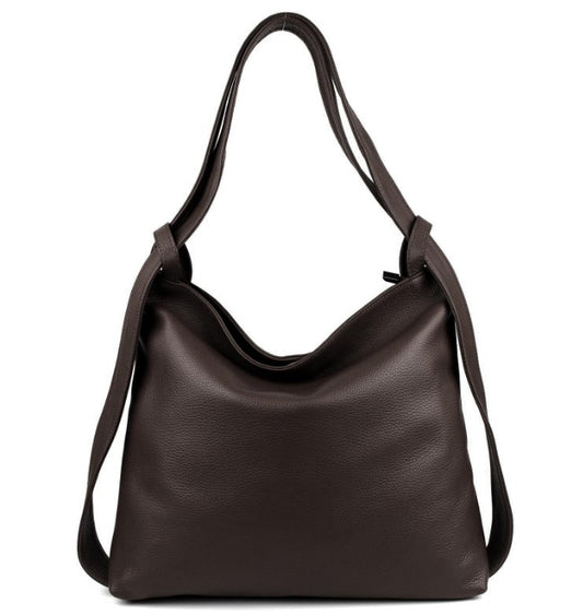 Damen 3-in-1 Ledertasche Echtleder – Rucksack, Schultertasche & Crossbody