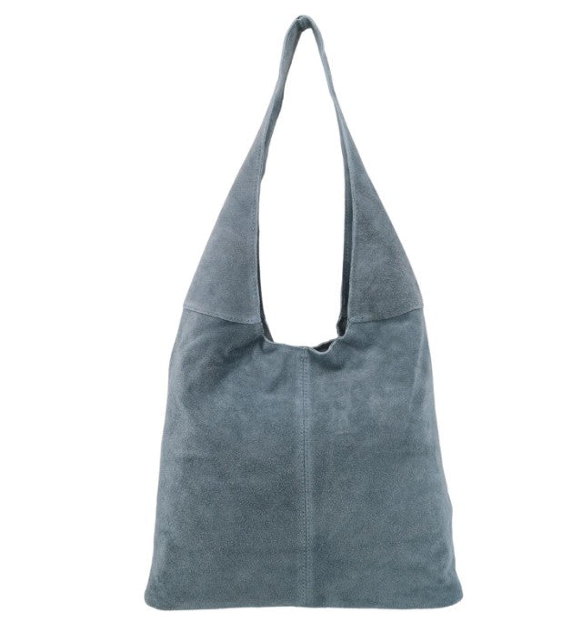 Damen Wildleder Shopper Tasche – Große Schultertasche mit Reißverschluss
