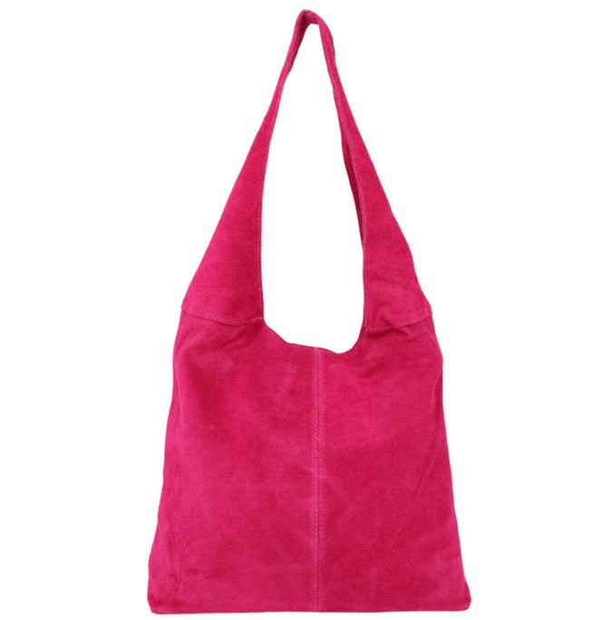 Damen Wildleder Shopper Tasche – Große Schultertasche mit Reißverschluss