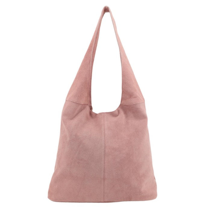 Damen Wildleder Shopper Tasche – Große Schultertasche mit Reißverschluss
