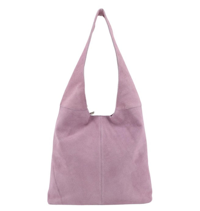 Damen Wildleder Shopper Tasche – Große Schultertasche mit Reißverschluss