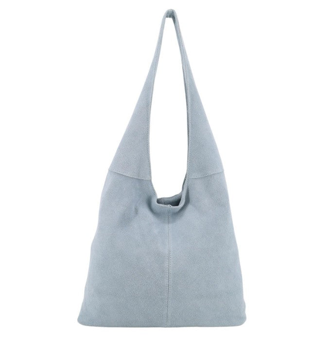 Damen Wildleder Shopper Tasche – Große Schultertasche mit Reißverschluss
