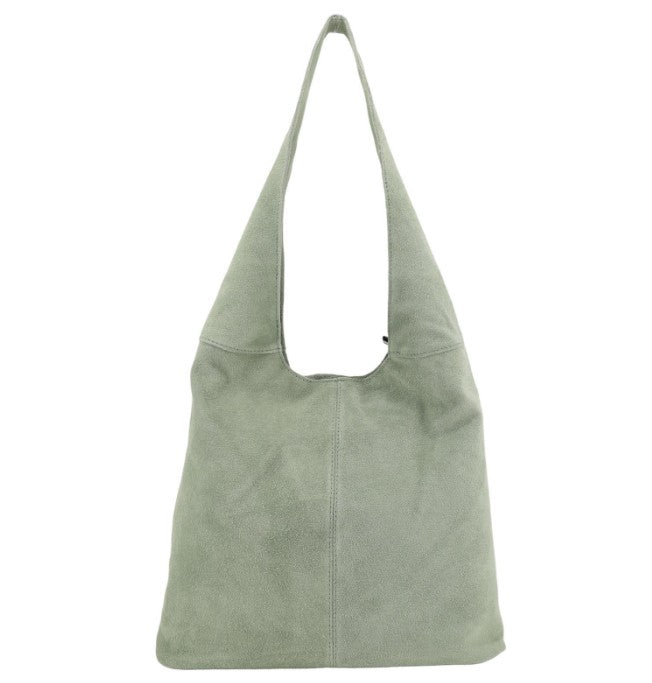 Damen Wildleder Shopper Tasche – Große Schultertasche mit Reißverschluss