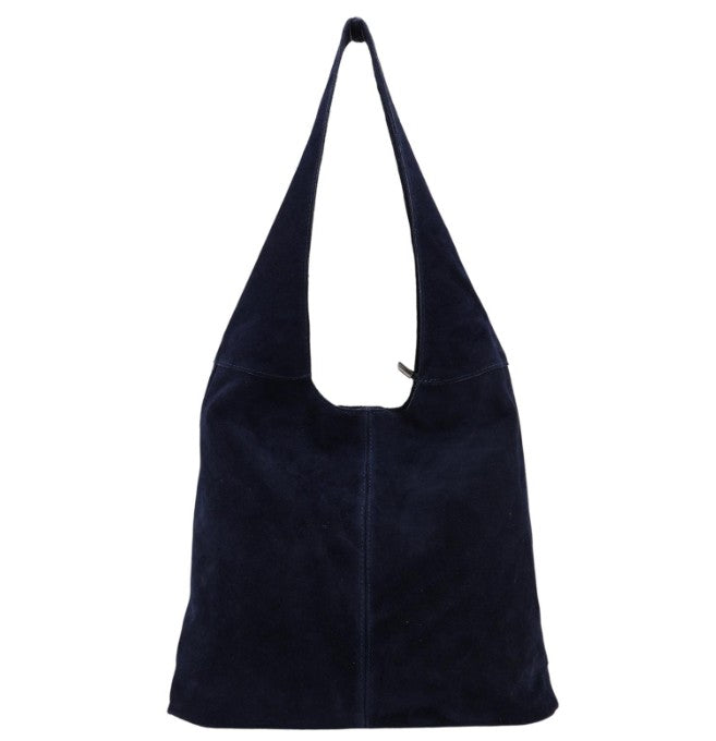 Damen Wildleder Shopper Tasche – Große Schultertasche mit Reißverschluss
