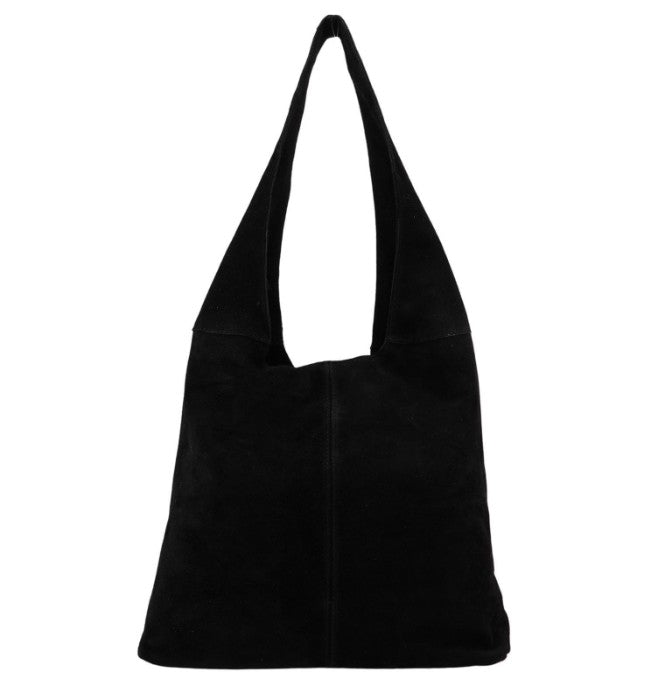 Damen Wildleder Shopper Tasche – Große Schultertasche mit Reißverschluss