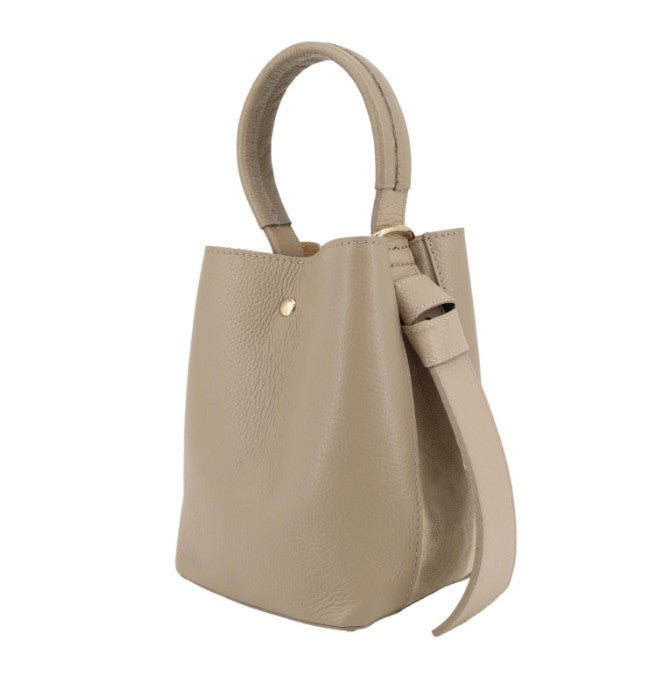 Damen Leder Beuteltasche – Bucket Bag Mini & Crossbody Echtleder