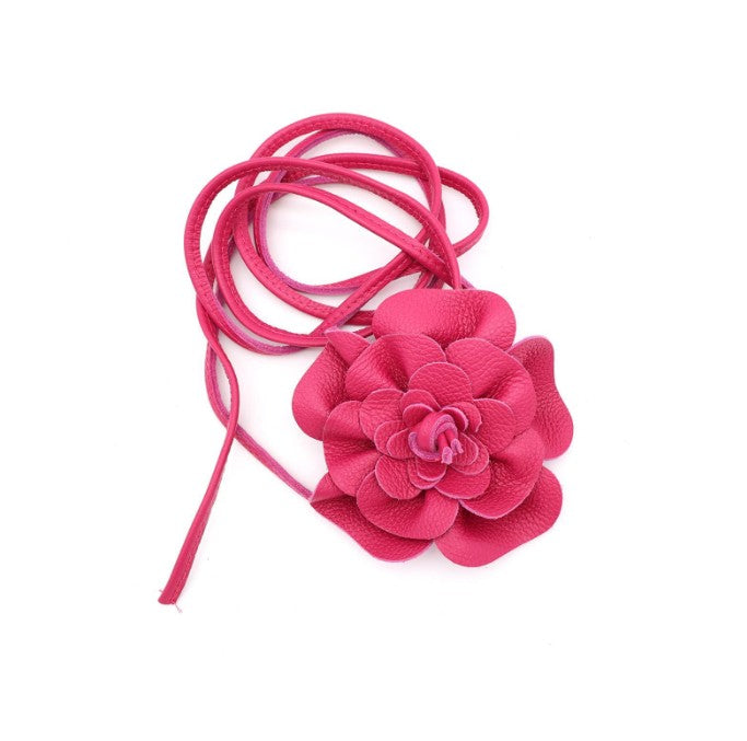 Leder Bindegürtel Blume Echtleder – Taillengürtel Obi Gürtel Onesize