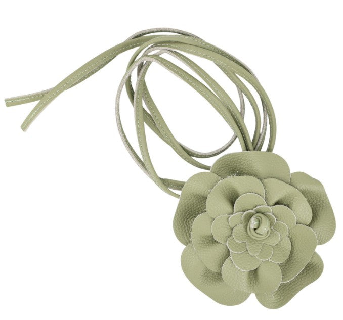 Leder Bindegürtel Blume Echtleder – Taillengürtel Obi Gürtel Onesize