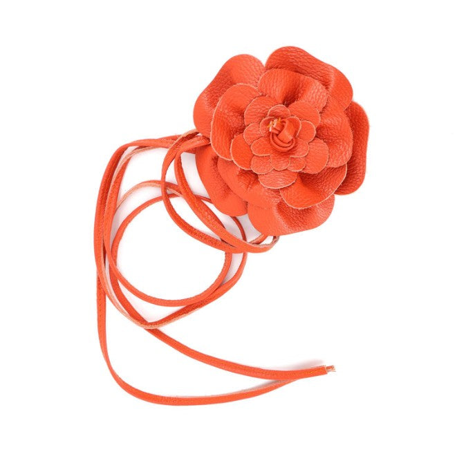 Leder Bindegürtel Blume Echtleder – Taillengürtel Obi Gürtel Onesize