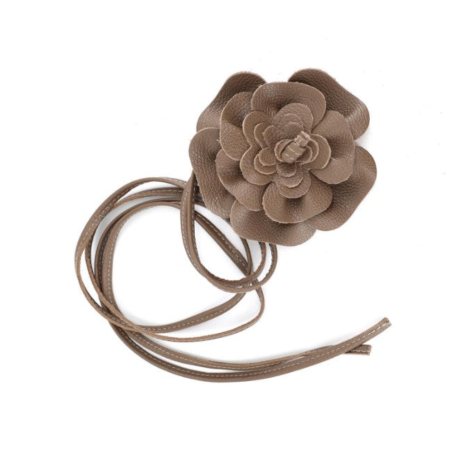 Leder Bindegürtel Blume Echtleder – Taillengürtel Obi Gürtel Onesize