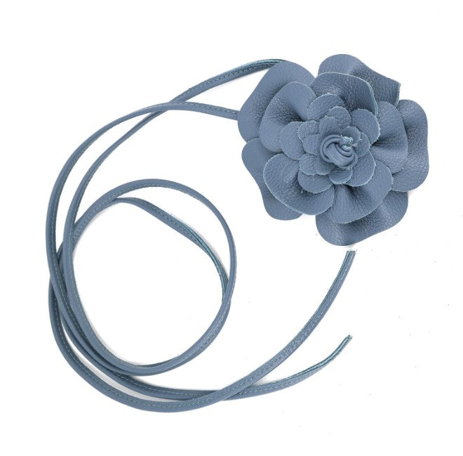 Leder Bindegürtel Blume Echtleder – Taillengürtel Obi Gürtel Onesize