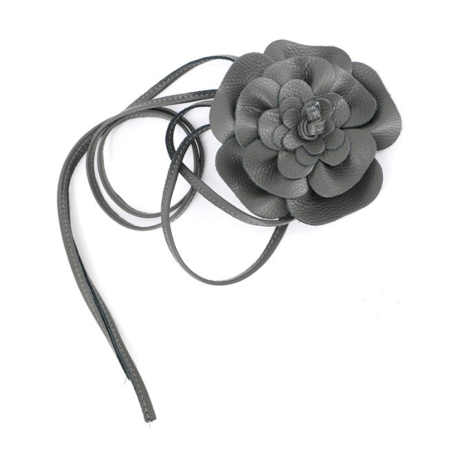 Leder Bindegürtel Blume Echtleder – Taillengürtel Obi Gürtel Onesize