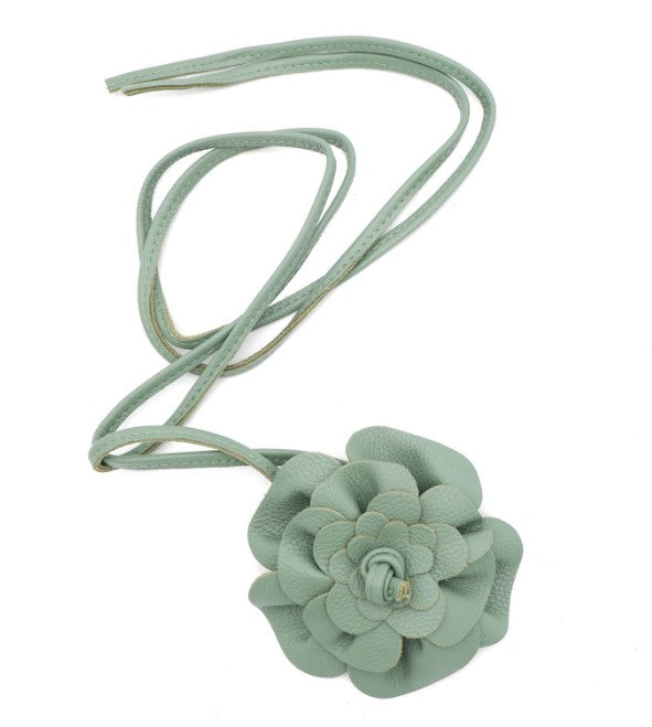 Leder Bindegürtel Blume Echtleder – Taillengürtel Obi Gürtel Onesize