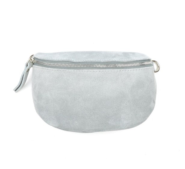 Damen Wildleder Crossbody Tasche Bauchtasche Umhängetasche Echtleder M