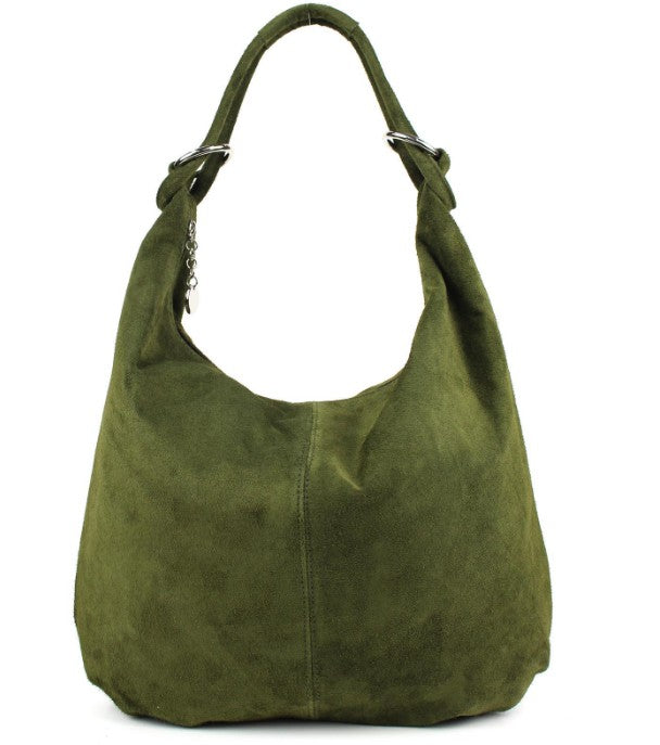 Damen Wildleder Shopper Tasche Groß Schultertasche Hobo Bag Echtleder
