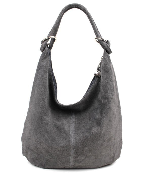 Damen Wildleder Shopper Tasche Groß Schultertasche Hobo Bag Echtleder