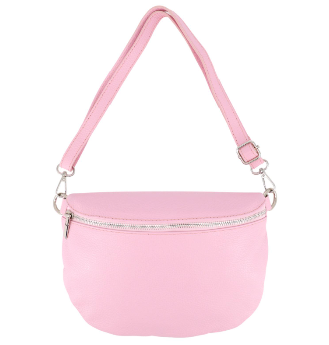 Damen Leder Crossbody Tasche Bauchtasche Umhängetasche Echtleder L