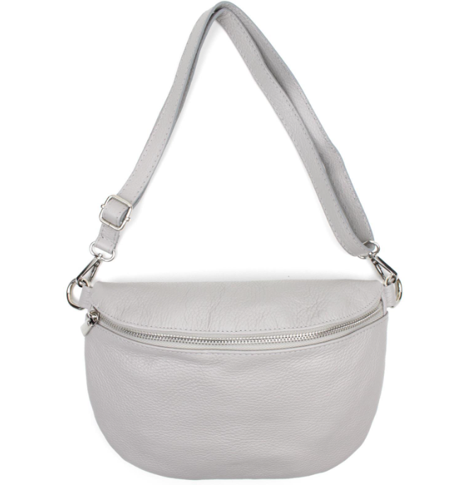 Damen Leder Crossbody Tasche Bauchtasche Umhängetasche Echtleder L