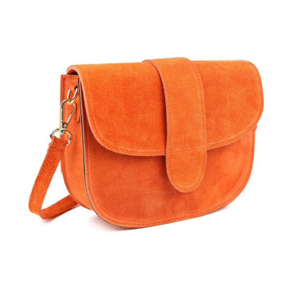 Damen Wildleder Umhängetasche Rund – Crossbody Tasche mit Farbwahl