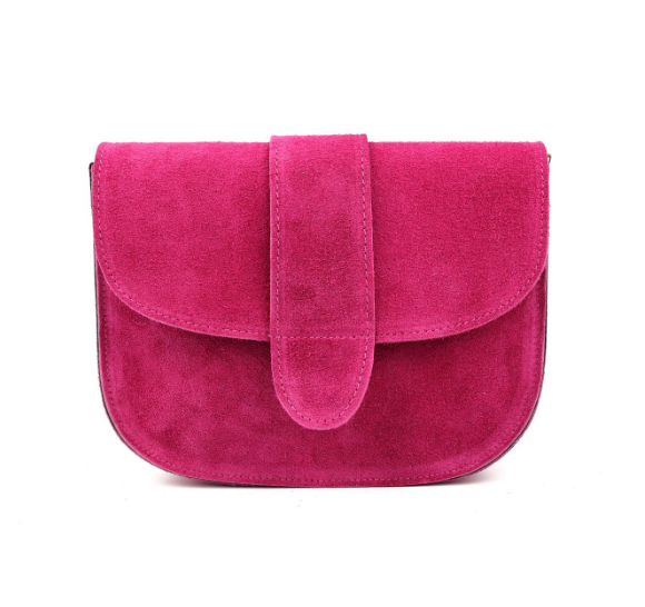 Damen Wildleder Umhängetasche Rund – Crossbody Tasche mit Farbwahl