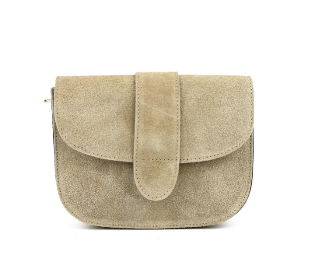 Damen Wildleder Umhängetasche Rund – Crossbody Tasche mit Farbwahl