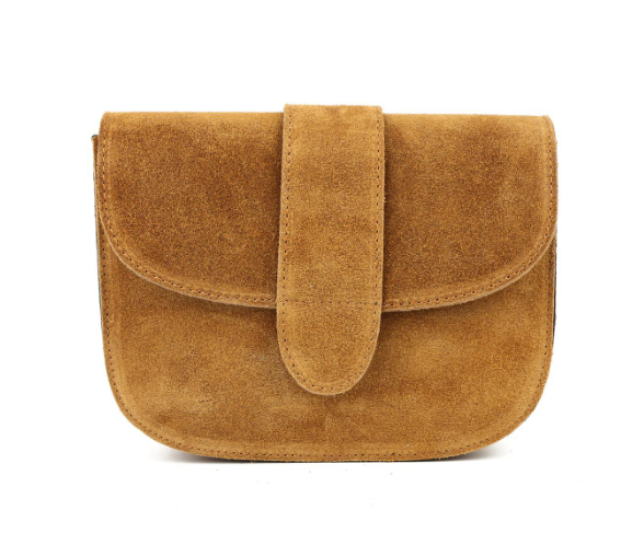Damen Wildleder Umhängetasche Rund – Crossbody Tasche mit Farbwahl