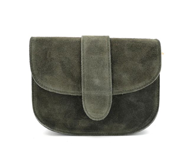 Damen Wildleder Umhängetasche Rund – Crossbody Tasche mit Farbwahl