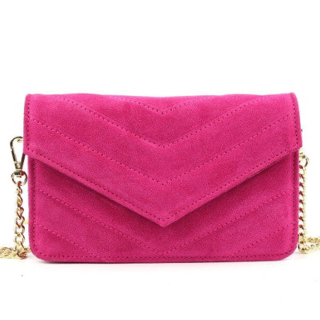 Wildleder Clutch Damen Elegante Abendtasche Echtleder Tasche Klein
