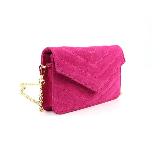 Wildleder Clutch Damen Elegante Abendtasche Echtleder Tasche Klein
