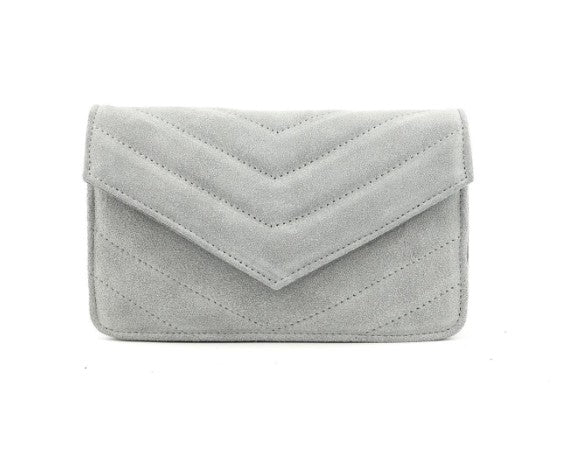 Wildleder Clutch Damen Elegante Abendtasche Echtleder Tasche Klein