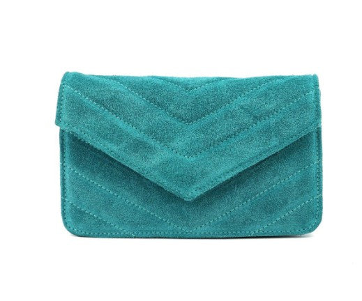 Wildleder Clutch Damen Elegante Abendtasche Echtleder Tasche Klein