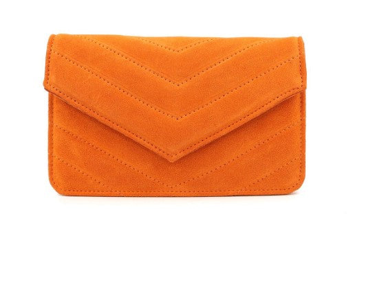 Wildleder Clutch Damen Elegante Abendtasche Echtleder Tasche Klein