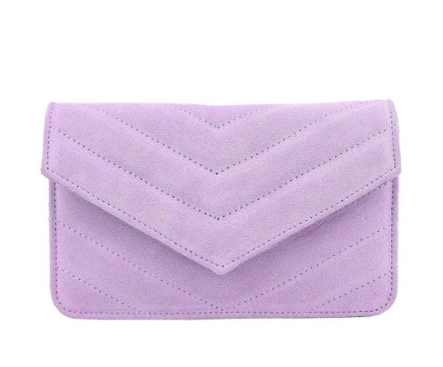 Wildleder Clutch Damen Elegante Abendtasche Echtleder Tasche Klein