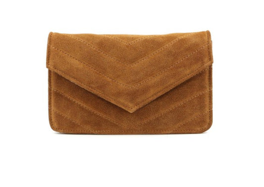 Wildleder Clutch Damen Elegante Abendtasche Echtleder Tasche Klein