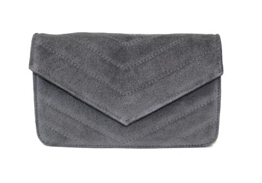 Wildleder Clutch Damen Elegante Abendtasche Echtleder Tasche Klein