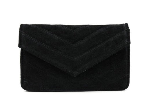 Wildleder Clutch Damen Elegante Abendtasche Echtleder Tasche Klein