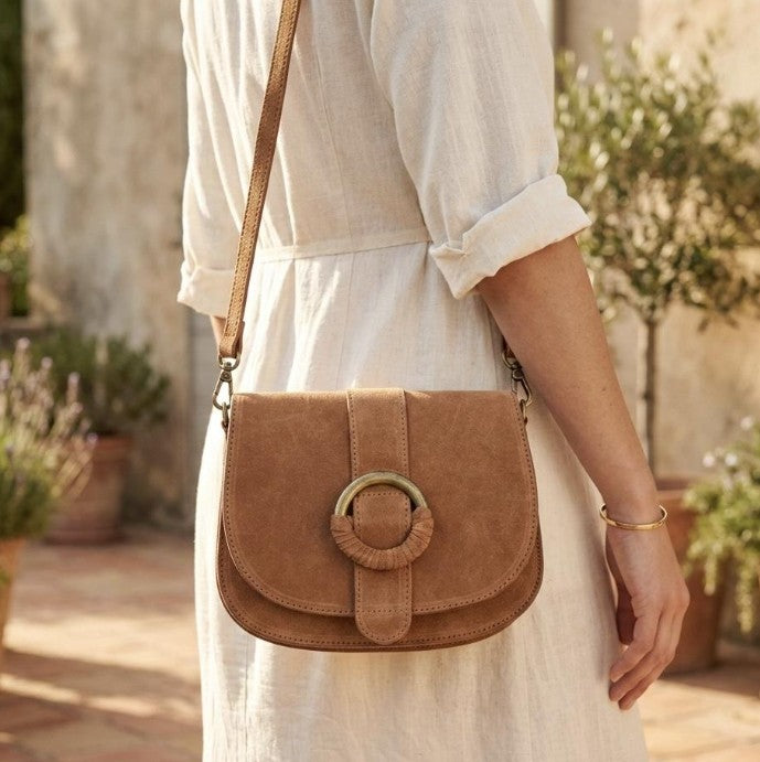 Damen Wildleder Tasche Crossbody Schultertasche Clutch Echtleder mit Farbwahl