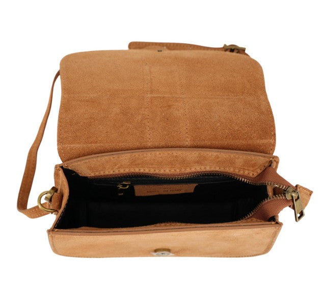 Damen Wildleder Tasche Crossbody Schultertasche Clutch Echtleder mit Farbwahl