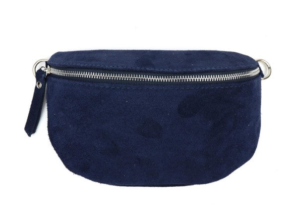 Damen Wildleder Crossbody Tasche M Bauchtasche Umhängetasche Leder - mit Farbwahl