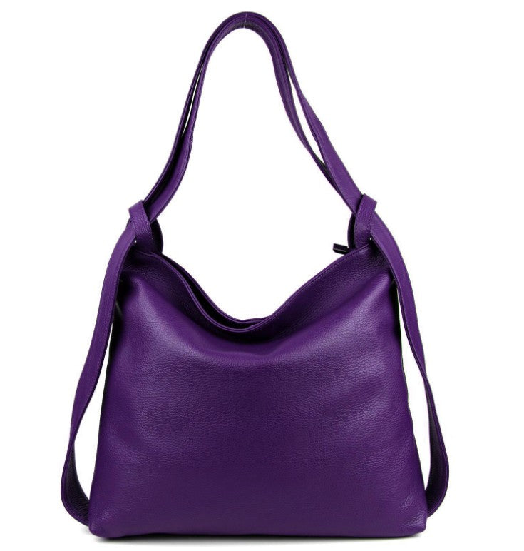 Damen 3-in-1 Ledertasche Echtleder – Rucksack, Schultertasche & Crossbody