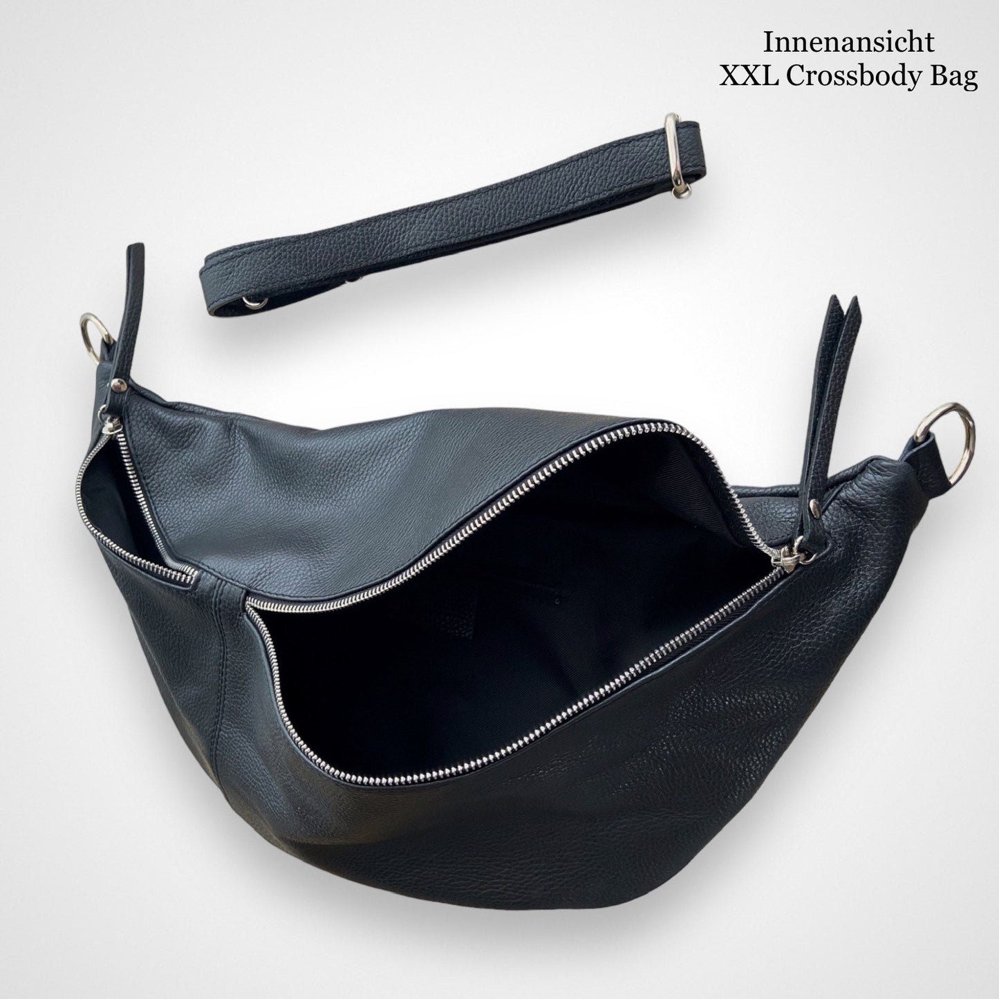 Crossbody Bag Leder, große Bauchtasche, XXL Tasche, Crossbag, Crossbody Tasche, Umhängetasche Damen, Crossover Bag, Slingbag - Farbauswahl