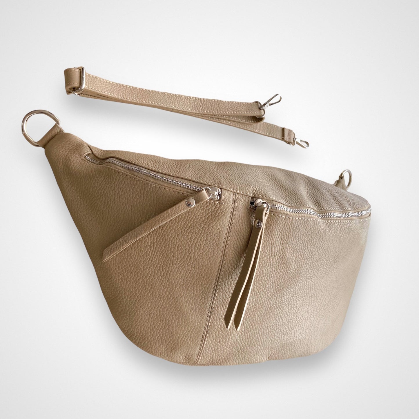 Crossbody Bag Leder, große Bauchtasche, XXL Tasche, Crossbag, Crossbody Tasche, Umhängetasche Damen, Crossover Bag, Slingbag - Farbauswahl